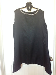 Black Sparkly Sleeveless Overlay/Mime Overlay