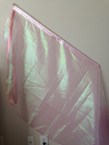 Crystal Pink Angel Wing Ribbon Flag