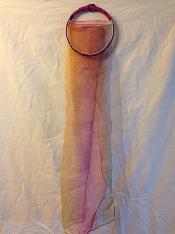 Rainbow Fabric Tabret with iridescent trim