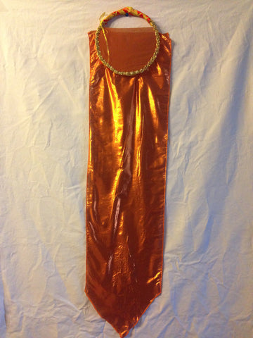 Flame Fabric Tabret with gold trim