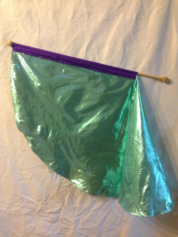 Sea Foam Green Angel Wing Children's Flag