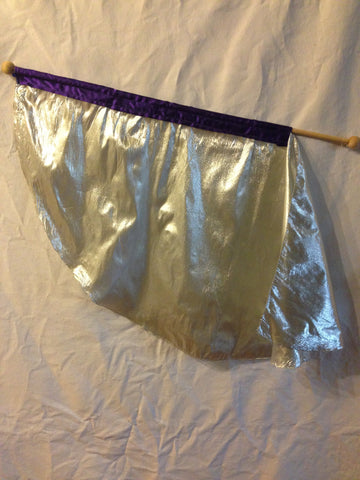 Silver & Purple Angel Wing Children's Flag
