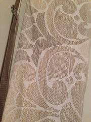 Beige Swirl Print Flag Bag