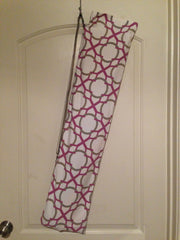 White/Grey/Purple Geometric Print Flag Bag