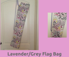 Lavender/Grey Flag Bag