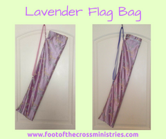 Lavender Floral Flag Bag