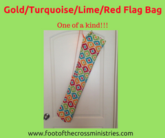 Gold/Turquoise/Lime/Red Flag Bag