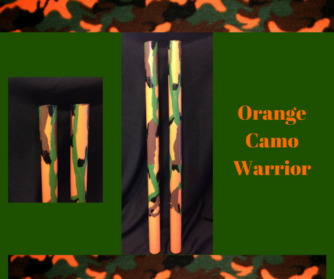 Orange Camo Warrior War Sticks