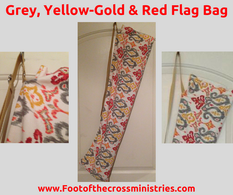 Grey/Yellow-Gold/Red Flag Bag